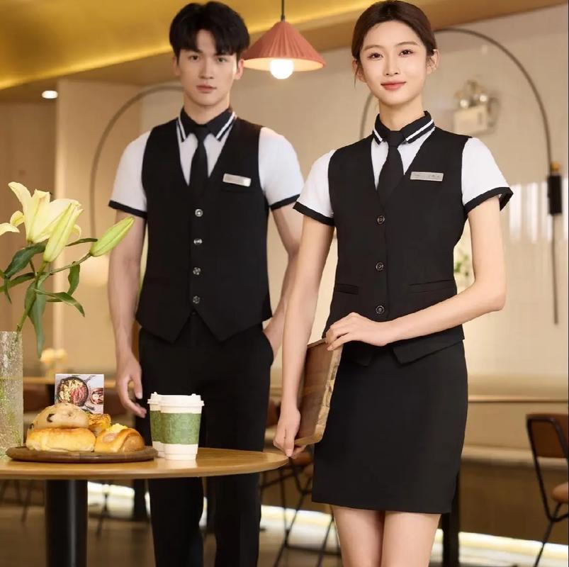 餐饮ktv台球厅服务务工作服男女同款工装.餐饮服务员工作服女