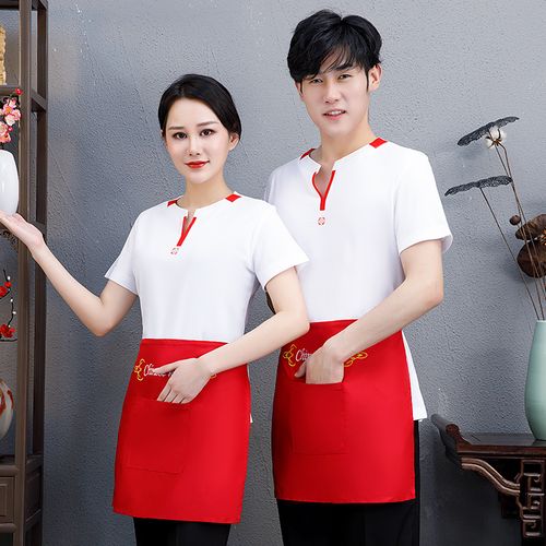 餐饮服务员夏装工作服精选 火锅、奶茶、汉堡店短袖T恤与烧烤工服全攻略